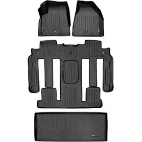 SMARTLINER Custom Fit 2 Row & Cargo Liner Behind The 3rd Row Floor Mat Liner Set Compatible with 2007-2016 GMC Acadia in Saudi Arabia