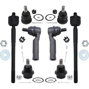 Detroit Axle - 8pc مجموعة التعليق الأمامي لـ Toyota 2005-2018 Tacoma 4 Upper Lower Ball Comborts 4 Outer Inner Tie Rod نهايات 2006 2007 2008 2008 2010 2012 2013 2014 2015 2015 2017 استبدال in Saudi Arabia