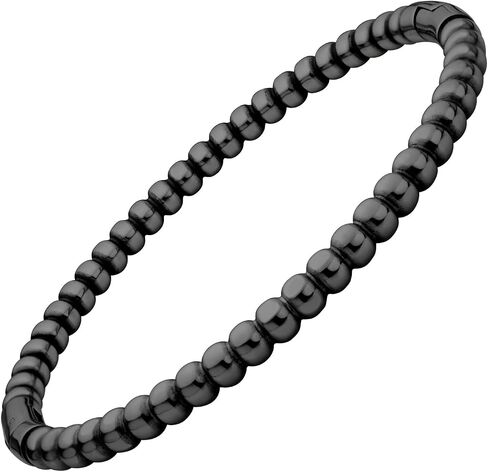 555Jewelry Stainless Steel Beaded Bracelets for Women 4mm Thick Classic Ball Bead Bracelet Simple Plain Bangle Bracelet for Men in Kuwait