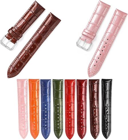CongYi 12mm 14mm 16mm 18mm 20mm 22mm Patent Leather Watch Band Replacement Genuine Leather Watch Strap Wrist Bracelet Wristband in Saudi Arabia