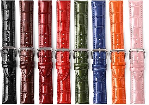 CongYi 12mm 14mm 16mm 18mm 20mm 22mm Patent Leather Watch Band Replacement Genuine Leather Watch Strap Wrist Bracelet Wristband in Saudi Arabia