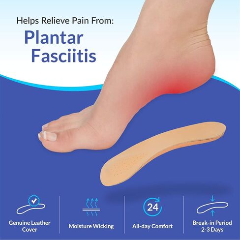 Emsold Ultra Thin Orthotic with Metatarsal Pad and Deep Heel Cup – Semi-Rigid Arch Support Insole for Men and Women – Relieves Pain from Plantar Fasciitis, Morton’s Neuroma and Metatarsalgia in Saudi Arabia