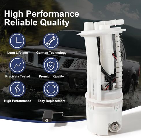 مجموعة مضخة الوقود متوافقة مع 2005-2019 Nissan Frontier 2005-2012 Pathfinder 2005-2015 Xterra 2009-2012 Suzuki Equator L4 2.5L V6 4.0L GAS استبدل E8743M Vanbol0160 W/إرسال وحدة O-Ring in Saudi Arabia