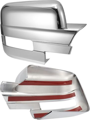 TOP-VIGOR Compatible with Ford F150 2009 2010 2011 2012 2013 2014, 2pcs Full Mirror Covers Replacement – Chrome Plated Mirror Caps for Left & Right Side, Exterior Rearview Trim in Saudi Arabia