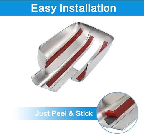 TOP-VIGOR Compatible with Ford F150 2009 2010 2011 2012 2013 2014, 2pcs Full Mirror Covers Replacement – Chrome Plated Mirror Caps for Left & Right Side, Exterior Rearview Trim in Saudi Arabia