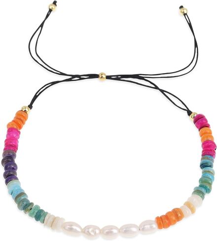 Sonateomber Beaded Pearl Gemstone Bracelets for Women, Boho Handmade Natural Stone Beads Bracelet Prom Jewelry Gift in Saudi Arabia