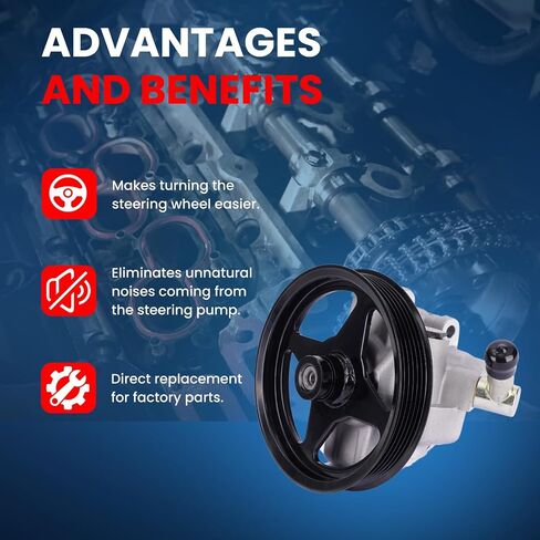 مضخة التوجيه MOCA Power FITS 04-05 لفورد كراون فيكتوريا 4.6L و 04-07 ل Mercury Grand Marquis 4.6L & 03-06 لـ Lincoln Town Car 4.6L & 04-07 for Ford Crown Victoria 4.6L in Saudi Arabia