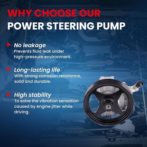 مضخة التوجيه MOCA Power FITS 04-05 لفورد كراون فيكتوريا 4.6L و 04-07 ل Mercury Grand Marquis 4.6L & 03-06 لـ Lincoln Town Car 4.6L & 04-07 for Ford Crown Victoria 4.6L in Saudi Arabia