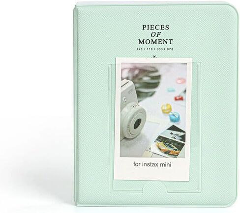 ألبوم 3 بوصة مصغرة ، ألبوم PU Leather 64 Pockets الألبوم الكتب الضوئي لـ Mini 12/11/9 و Mini Series 3in ، تذاكر الأفلام ، بطاقات العمل (Blue) (Pink) in Kuwait