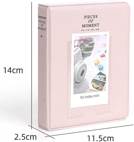 ألبوم 3 بوصة مصغرة ، ألبوم PU Leather 64 Pockets الألبوم الكتب الضوئي لـ Mini 12/11/9 و Mini Series 3in ، تذاكر الأفلام ، بطاقات العمل (Blue) (Pink) in Kuwait