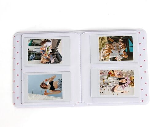 ألبوم 3 بوصة مصغرة ، ألبوم PU Leather 64 Pockets الألبوم الكتب الضوئي لـ Mini 12/11/9 و Mini Series 3in ، تذاكر الأفلام ، بطاقات العمل (Blue) (Pink) in Kuwait