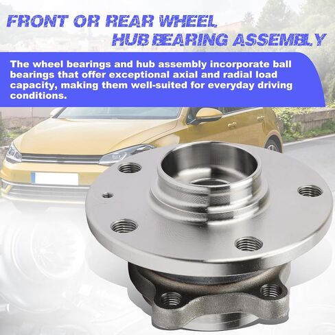 Front or Rear Wheel Hub Bearing Assembly Compatible with Volkswagen Beetle, CC, Eos, Golf, Golf City, GTI, Jetta 2005-2018, Jetta City, Rabbit, Tiguan, Passat, Passat CC, Passat, Audi A3, Q3, TT in Saudi Arabia