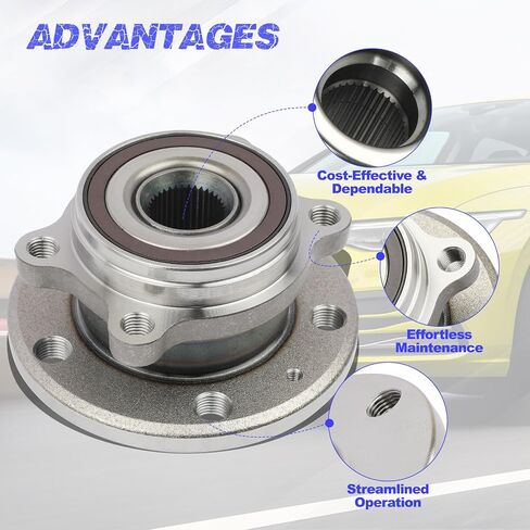 Front or Rear Wheel Hub Bearing Assembly Compatible with Volkswagen Beetle, CC, Eos, Golf, Golf City, GTI, Jetta 2005-2018, Jetta City, Rabbit, Tiguan, Passat, Passat CC, Passat, Audi A3, Q3, TT in Saudi Arabia