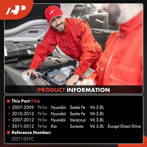 مكيف الهواء A-premium ضاغط AC مع القابض متوافق مع Kia Sorento 2011-2012 ، Hyundai Santa Fe Veracruz 2007-2012 ، 3.3L 3.5L in Saudi Arabia
