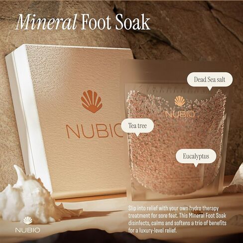 Nubio Foot Spa Collection for Women & Men - Exotic Hydration & Pampering for Dry Feet - Includes 6 x Foot Peel Masks, 2lb Epsom Salt Foot Soak, 5oz Moisturizing Milk, & All-in-1 Pedicure Paddle in Saudi Arabia