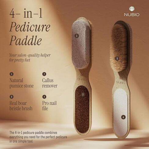 Nubio Foot Spa Collection for Women & Men - Exotic Hydration & Pampering for Dry Feet - Includes 6 x Foot Peel Masks, 2lb Epsom Salt Foot Soak, 5oz Moisturizing Milk, & All-in-1 Pedicure Paddle in Saudi Arabia