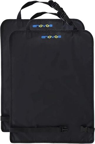 Enovoe Kick Mats Back Seat Protector for Kids - 2 Pack - Premium Quality Car Seat Back Cover Offers Waterproof Protection of Your Upholstery from Mud and Scratches - Backseats Kick Protector for Child in Saudi Arabia