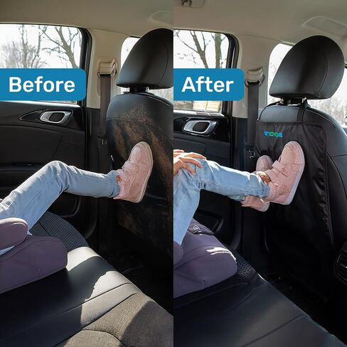 Enovoe Kick Mats Back Seat Protector for Kids - 2 Pack - Premium Quality Car Seat Back Cover Offers Waterproof Protection of Your Upholstery from Mud and Scratches - Backseats Kick Protector for Child in Saudi Arabia