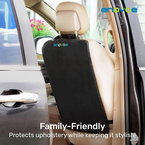 Enovoe Kick Mats Back Seat Protector for Kids - 2 Pack - Premium Quality Car Seat Back Cover Offers Waterproof Protection of Your Upholstery from Mud and Scratches - Backseats Kick Protector for Child in Saudi Arabia