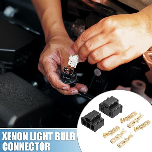 Car Socket Xenon Light Bulb Connector Kit Wiring Harness Headlight Connector for H4 9003 HB2 (Set of 2) in Saudi Arabia