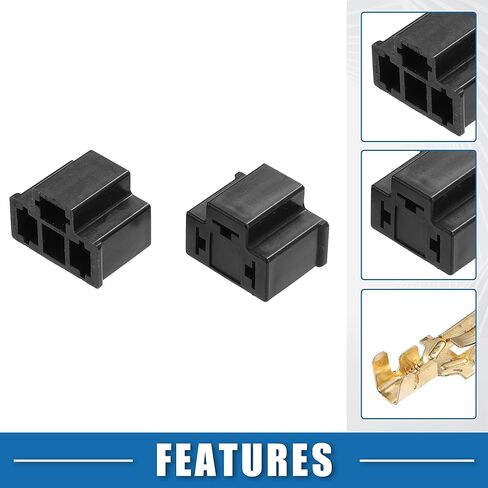 Car Socket Xenon Light Bulb Connector Kit Wiring Harness Headlight Connector for H4 9003 HB2 (Set of 2) in Saudi Arabia