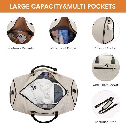 LOVEVOOK Garment Bags for Travel,3 in 1 Garment Duffle Bags for Travel with Shoe Pouch,Carry on Garment Bag for Women Men,Hanging Suitcase Suit Dress Business Travel Bag Weekender Bag in Saudi Arabia