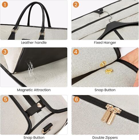 LOVEVOOK Garment Bags for Travel,3 in 1 Garment Duffle Bags for Travel with Shoe Pouch,Carry on Garment Bag for Women Men,Hanging Suitcase Suit Dress Business Travel Bag Weekender Bag in Saudi Arabia