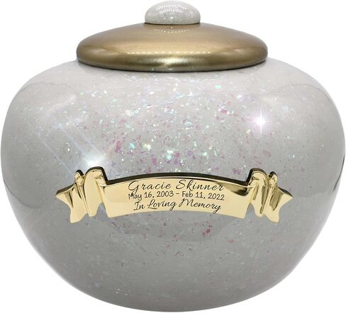 Glass Mosaic Cremation Urn for Ashes for Women - Personalized Cremation Urns for Human Ashes Adult Female Decorative Urns - Beautifully Handcrafted Glass Urn for Women in Kuwait