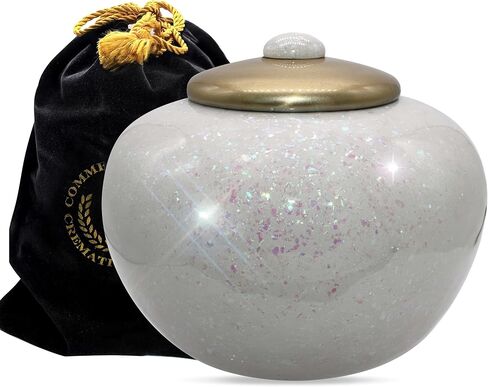 Glass Mosaic Cremation Urn for Ashes for Women - Personalized Cremation Urns for Human Ashes Adult Female Decorative Urns - Beautifully Handcrafted Glass Urn for Women in Kuwait