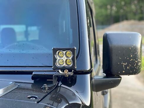 Motobilt A-Pillar Light Mount Kit for Jeep JL/JT (Finish (Raw Steel)) in Saudi Arabia