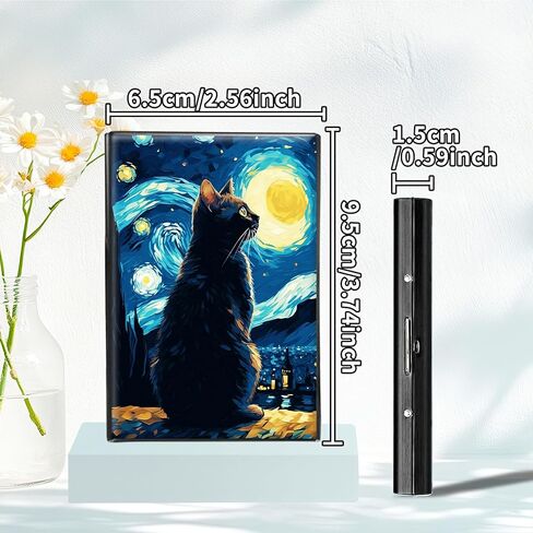 RFID حظر المحفظة المعدنية - حامل بطاقة الائتمان الألومنيوم النحيف للرجال والنساء مع نافذة الهوية ، فتحة بطاقة العمل آمنة محفظة الحد الأدنى in Kuwait