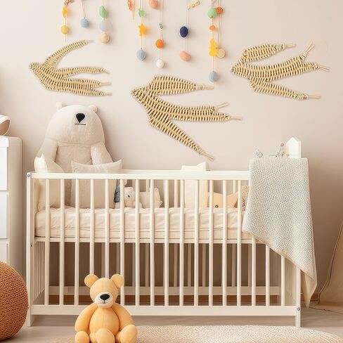 Threehoney 3 Pcs Boho Starfish Beach Theme Bathroom Decor 3 Size Handmade Wicker Starfish Wall Decors Summer Nautical Seaside Sea Life Hanging Wall Art for Scandinavian Coastal Indoor Outdoor Table in Saudi Arabia