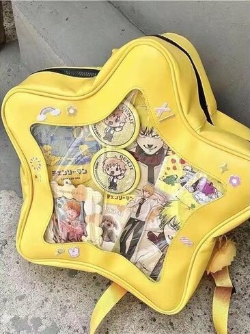 Star Shape Ita Bag Display Crossbody Bag PU Leather Backpack Cute Crossbody Purse Display Clear Shoulder Bag Y2k Cute Handbag in Saudi Arabia