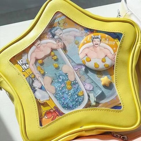 Star Shape Ita Bag Display Crossbody Bag PU Leather Backpack Cute Crossbody Purse Display Clear Shoulder Bag Y2k Cute Handbag in Saudi Arabia