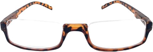 The Parker Rectangle Half Frame Reading Glasses, Unisex Semi Rimless Readers + 2.50 Clear in Saudi Arabia
