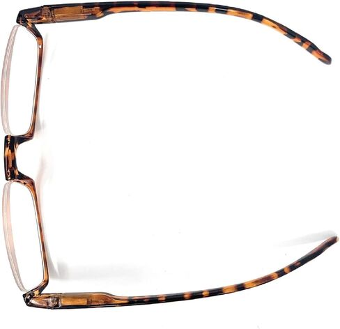 The Parker Rectangle Half Frame Reading Glasses, Unisex Semi Rimless Readers + 2.50 Clear in Saudi Arabia