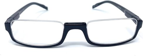 The Parker Rectangle Half Frame Reading Glasses, Unisex Semi Rimless Readers + 2.50 Clear in Saudi Arabia