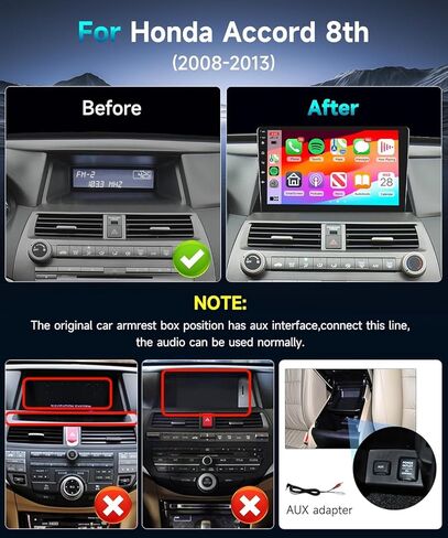 Car Stereo for Honda Accord 8th 2008 2009 2010 2011 2012 with GPS Navigation,podofo 10.1 Inch 1080P Touch Screen Android Car Radio with Mirror Link Bluetooth WiFi FM/RDS Backup Camera in Saudi Arabia