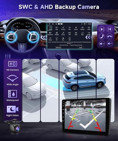Car Stereo for Honda Accord 8th 2008 2009 2010 2011 2012 with GPS Navigation,podofo 10.1 Inch 1080P Touch Screen Android Car Radio with Mirror Link Bluetooth WiFi FM/RDS Backup Camera in Saudi Arabia