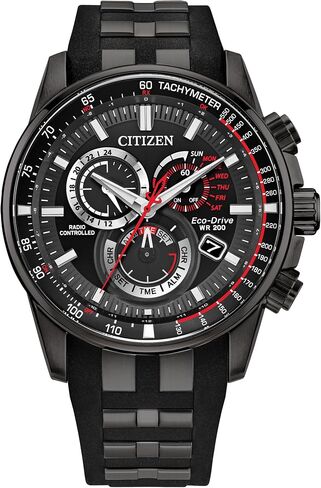 Citizen Men's Eco-Drive Sport Luxury PCAT Watch, Stainless Steel & Polyurethane Strap, Chronograph, Atomic Timekeeping (Model: CB5977-03E) in Saudi Arabia