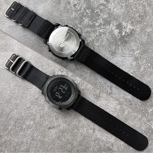 Military Tactical Watch for Men Military Watches for Men Digital Wrist Watches for Sports Outdoors, Pedometer, Compass, Calories, Durable Nylon Band in Saudi Arabia