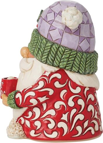 Enesco Jim Shore Heartwood Creek Gnome يشرب الكاكاو الساخن- راتنجات الحجر مُرسم يدويًا مصنوعة من التماثيل القابلة للتجميع القابلة للتحصيل تمثال ديكور عيد الميلاد ، 4 بوصات in Saudi Arabia