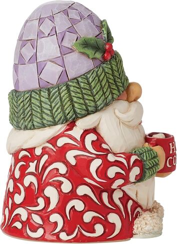 Enesco Jim Shore Heartwood Creek Gnome يشرب الكاكاو الساخن- راتنجات الحجر مُرسم يدويًا مصنوعة من التماثيل القابلة للتجميع القابلة للتحصيل تمثال ديكور عيد الميلاد ، 4 بوصات in Saudi Arabia