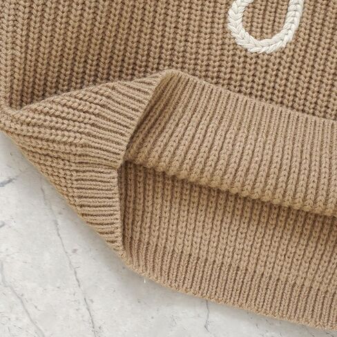 Toddler Girl Big Sister Embroidered Knit Sweater Long Sleeve Pullover Sweatshirt Fall Winter Clothes in Kuwait