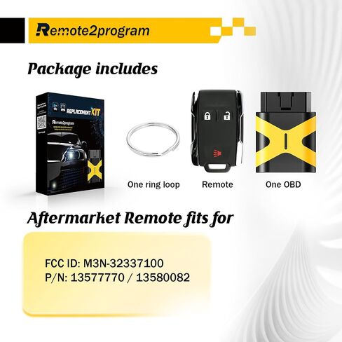 Simple Key Self Programmable Car Key Keyless Entry Remote Replacement for GMC and Chevy with FCC: M3N-32337100 (4 Buttons) in Saudi Arabia