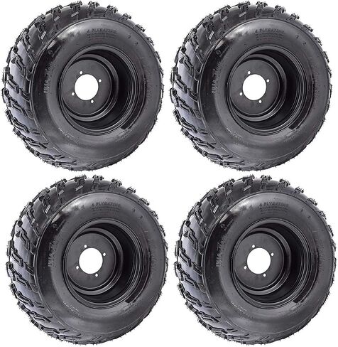 10 "بوصة عجلة 22x10-10 إطار 4 Lug Rim Wheel 110mm مسافة 22x10x10 لجرار حديقة العشب جزازة ATV Quad Go Kart Golf Cart 200cc 250cc (2) in Saudi Arabia