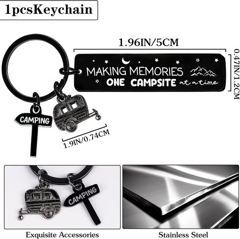 هدايا سلسلة Camper Keychain للنساء - RV Keyring لعشاق المخيمات مقطورات السفر ، وملحقات التخييم للمسافرين العائليين in Saudi Arabia