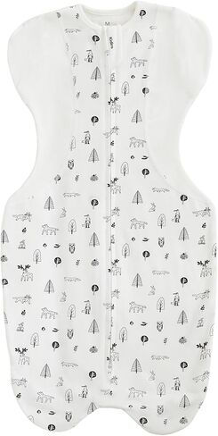 KIDIRA Swaddle for Newborns, Baby Swaddles 1-3 Months 5-13lb, Arms Up Swaddle 1-3 Months Newborn with Moisture-Wicking Fabric, Promotes Healthy Hip Development, 2-Way Zipper & Foot Buttons, 1Pack in Kuwait