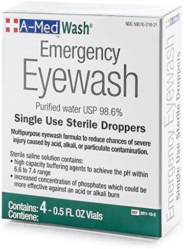 First AID Eyewash | Eye Cleansing Eyewash | OSHA Approved | Meets ANSI Standard | Set of 4 Vials in Saudi Arabia