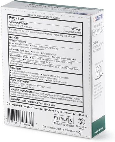 First AID Eyewash | Eye Cleansing Eyewash | OSHA Approved | Meets ANSI Standard | Set of 4 Vials in Saudi Arabia